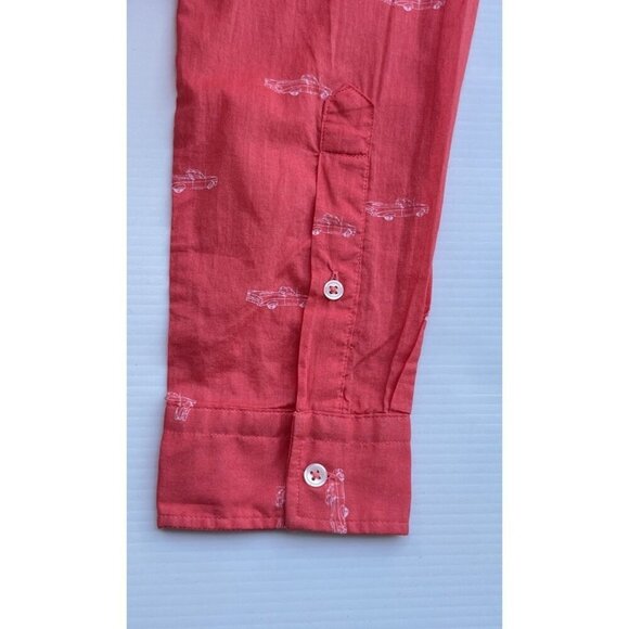 Zara Man Coral Printed Cotton Short Sleeve Slim Fit Shirt Size Small - Picture 3 of 7